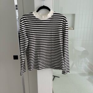 COS Long Sleeve Striped T-Shirt- Small